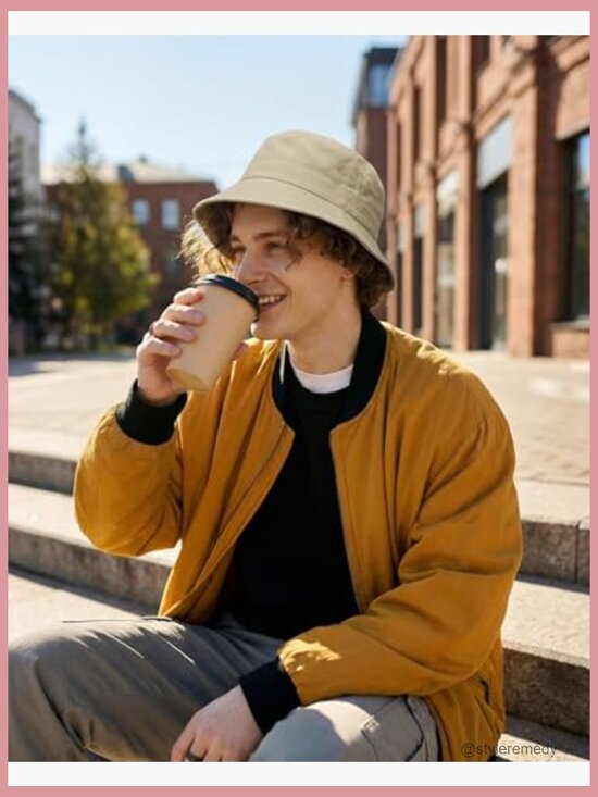 100% Cotton Bucket Hat Adjustable Drawstring Packable Sun Hat Unisex main image 4